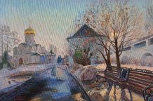 Картина " Зимнее солнце, Звенигород "