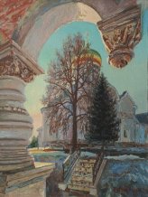Картина " Вид на храм. Звенигород "